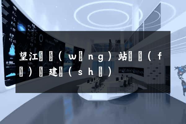 望江縣網(wǎng)站開發(fā)與建設(shè)
