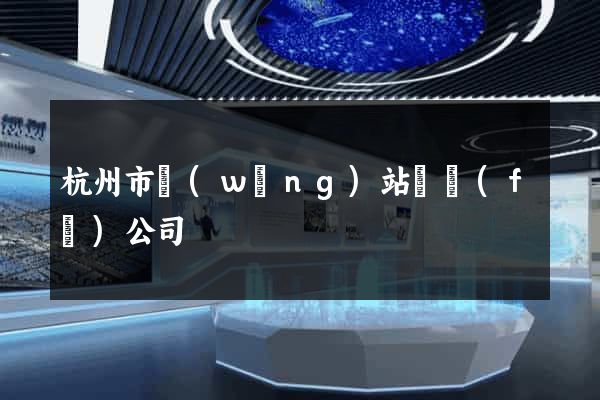 杭州市網(wǎng)站開發(fā)公司