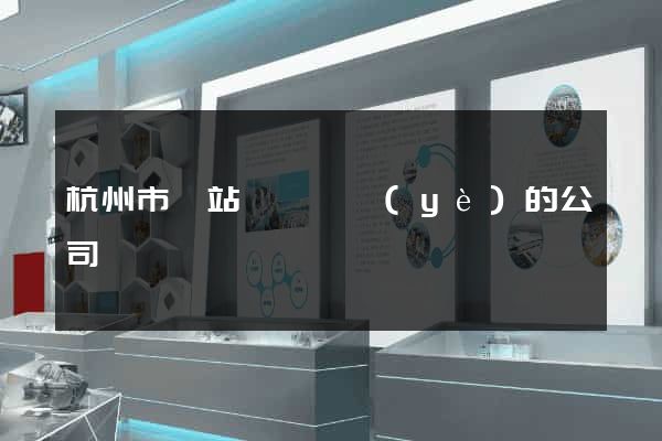 杭州市網站設計專業(yè)的公司