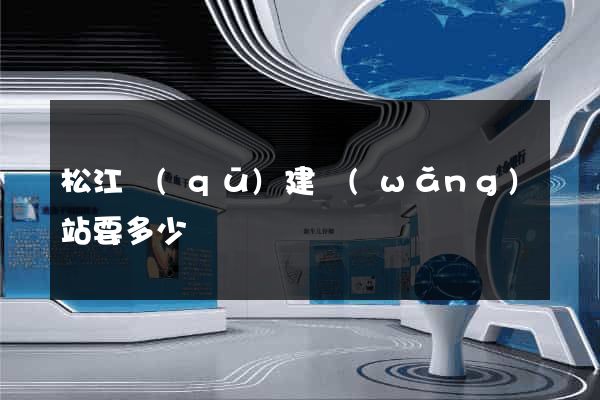 松江區(qū)建網(wǎng)站要多少錢