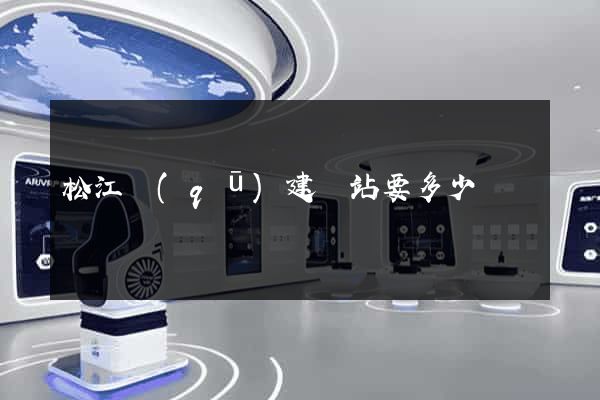 松江區(qū)建網站要多少錢