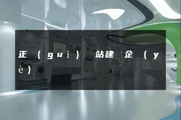 正規(guī)網站建設企業(yè)