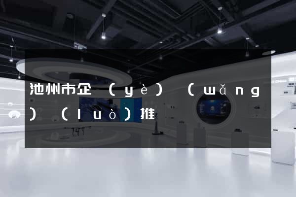 池州市企業(yè)網(wǎng)絡(luò)推廣