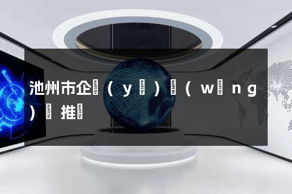 池州市企業(yè)網(wǎng)絡推廣