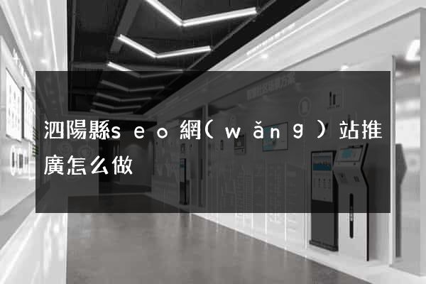 泗陽縣seo網(wǎng)站推廣怎么做