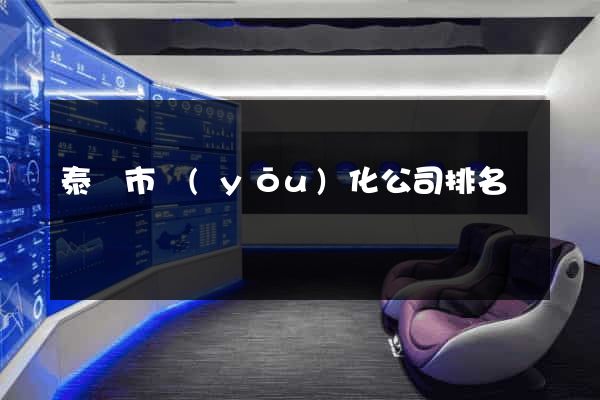 泰興市優(yōu)化公司排名