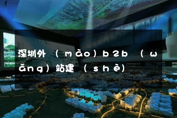 深圳外貿(mào)b2b網(wǎng)站建設(shè)