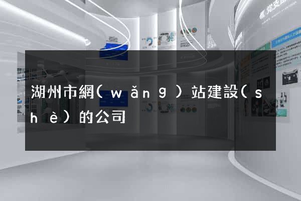 湖州市網(wǎng)站建設(shè)的公司