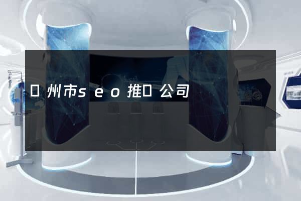 溫州市seo推廣公司