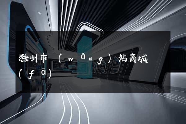 滁州市網(wǎng)站商城開發(fā)