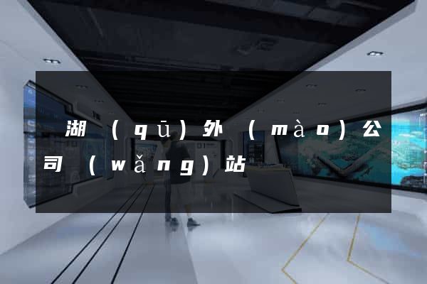 濱湖區(qū)外貿(mào)公司網(wǎng)站