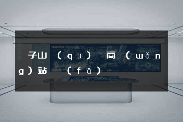 獅子山區(qū)電商網(wǎng)站開發(fā)