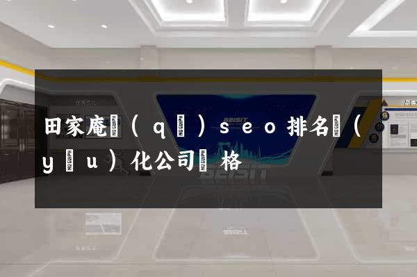 田家庵區(qū)seo排名優(yōu)化公司價格