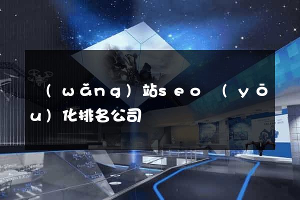 網(wǎng)站seo優(yōu)化排名公司