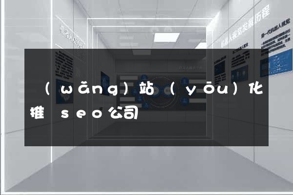 網(wǎng)站優(yōu)化推廣seo公司