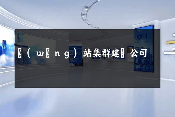 網(wǎng)站集群建設公司