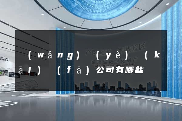 網(wǎng)頁(yè)開(kāi)發(fā)公司有哪些