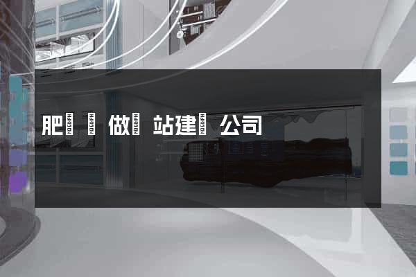 肥東縣做網站建設公司