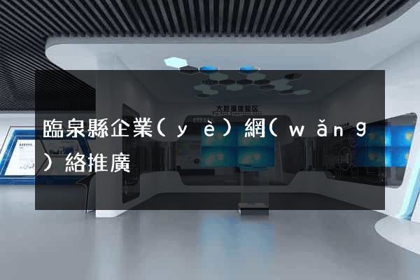 臨泉縣企業(yè)網(wǎng)絡推廣