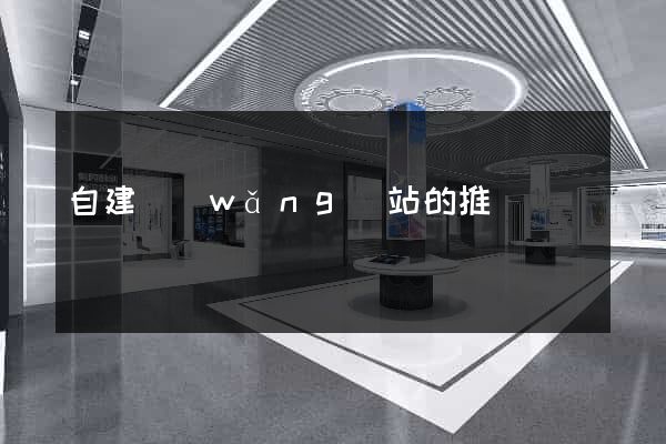 自建網(wǎng)站的推廣