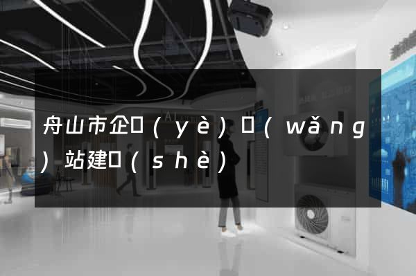 舟山市企業(yè)網(wǎng)站建設(shè)