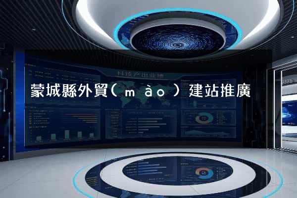 蒙城縣外貿(mào)建站推廣