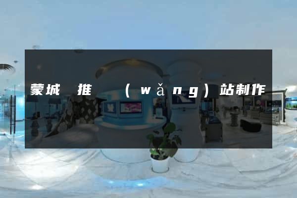 蒙城縣推廣網(wǎng)站制作