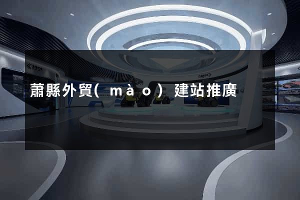 蕭縣外貿(mào)建站推廣