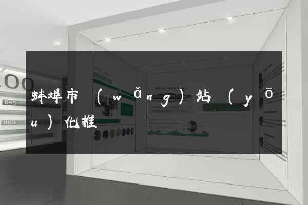 蚌埠市網(wǎng)站優(yōu)化推廣