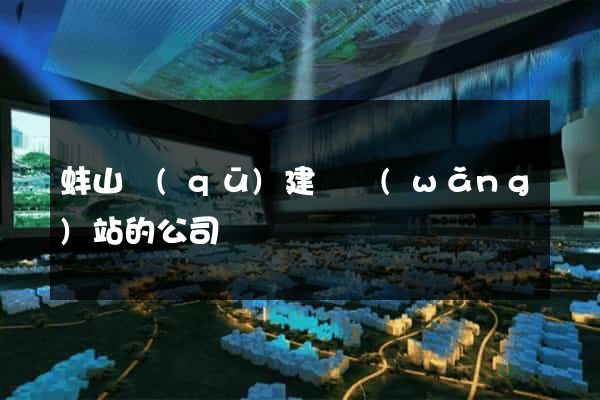 蚌山區(qū)建設網(wǎng)站的公司