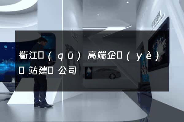 衢江區(qū)高端企業(yè)網站建設公司