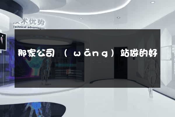 那家公司網(wǎng)站做的好