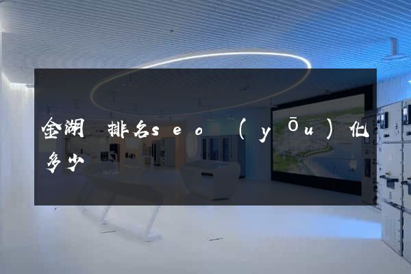金湖縣排名seo優(yōu)化多少錢