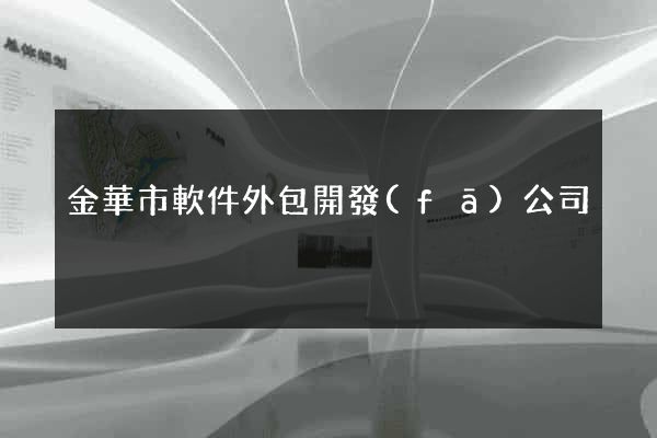 金華市軟件外包開發(fā)公司