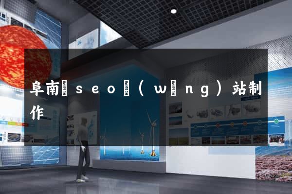 阜南縣seo網(wǎng)站制作