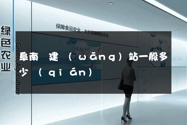阜南縣建網(wǎng)站一般多少錢(qián)
