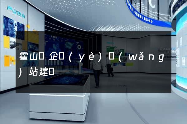 霍山縣企業(yè)網(wǎng)站建設