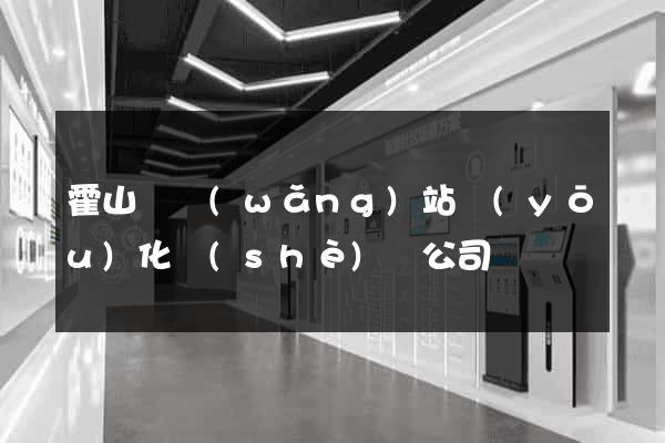 霍山縣網(wǎng)站優(yōu)化設(shè)計公司