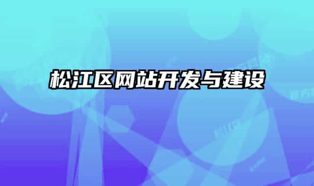松江區(qū)網站開發(fā)與建設
