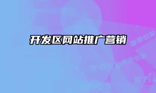 開發(fā)區(qū)網(wǎng)站推廣營銷