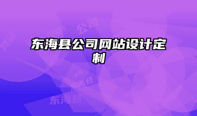 東?？h公司網(wǎng)站設計定制