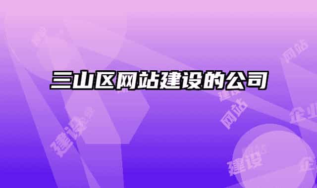 三山區(qū)網(wǎng)站建設(shè)的公司