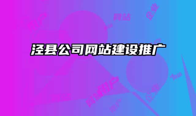 涇縣公司網(wǎng)站建設(shè)推廣